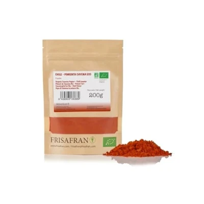 Afbeelding van FRISAFRAN Biologische Cayennepeperpoeder 200g Cayenne Cayennepeper Pepper