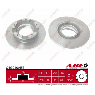 Afbeelding van ABE Remschijven C4G010ABE
