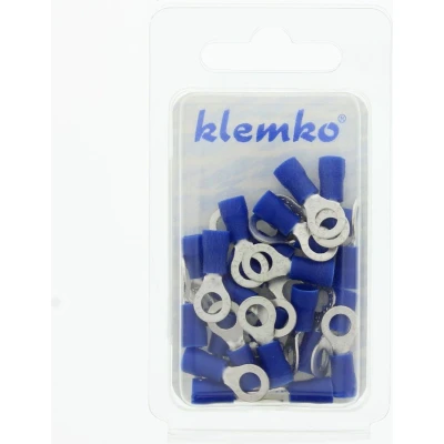 Afbeelding van Klemko geïsol. kabelschoen blauw ring M5 25 stuks