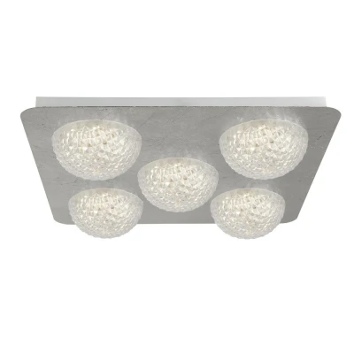 Afbeelding van Searchlight Design plafondlamp Celestia 5 lichts grijs 32511 5SI