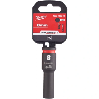 Afbeelding van Milwaukee Accessoires SHOCKWAVE Slagdop 3/8&quot; diep 8mm 1 stuk 4932480282
