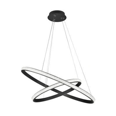 Afbeelding van Nova Luce, Hanglamp, NAGER LED hanglamp zwart 45W warm wit 120x67cm dimbaar 9481092