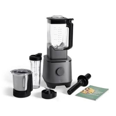 Afbeelding van Springlane Power Blender Hanno 2000 W 2,5 L Tritan Kan Antraciet + Roestvrijstalen Mengkom en To Go Beker