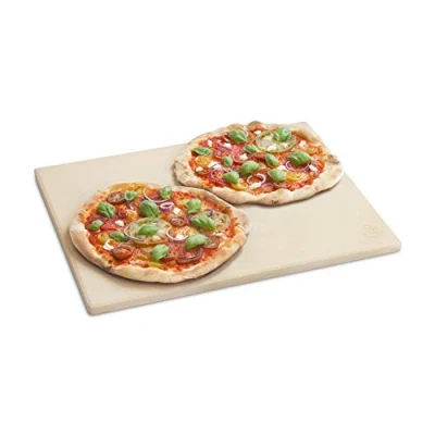 Afbeelding van BURNHARD Pizzasteen voor BBQ &amp; houtskoolgrill, cordieriet, rechthoekig 45 x 34 1,5 cm