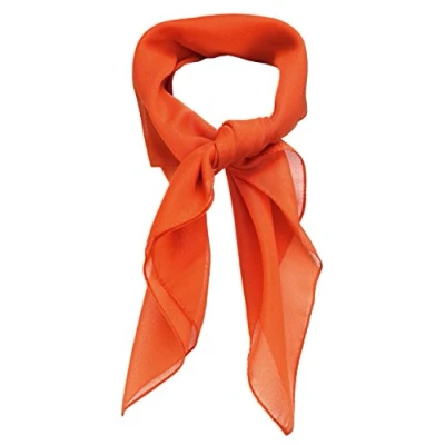 Afbeelding van TigerTie Fijne chiffon sjaal voor dames, effen kleur, afmetingen 58 cm x cm, oranje, Nickituchgröße: ca. Länge Breite