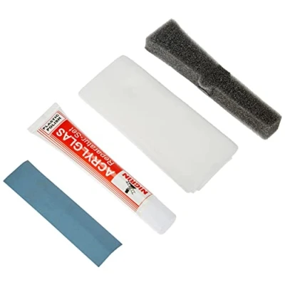 Afbeelding van NIGRIN 73914 RepairTec acryl en plexiglas polijstset: 1 x kunststof polijstpas, schuurpapier, polijstdoek