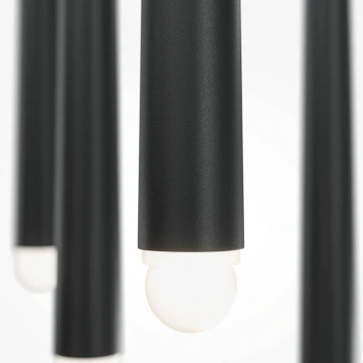 Afbeelding van Maytoni Cascade LED hanglamp, zwart, 5 lamps