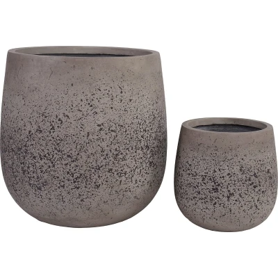 Afbeelding van Sutton Pot Pot, fiberclay, grey, set of 2