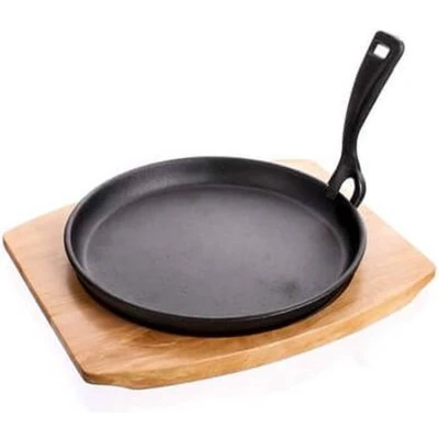 Afbeelding van Gietijzeren schaal rond ø22 cm met los handvat