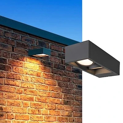 Afbeelding van Slv eskina frame wl outdoor led wandopbouwlamp double antraciet cct switch 3000 4000 k 1004748