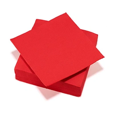 Afbeelding van Le Nappage Papieren servetten, Tex Touch, rood, FSC® gecertificeerd, 40 groot, 38 x cm, rood