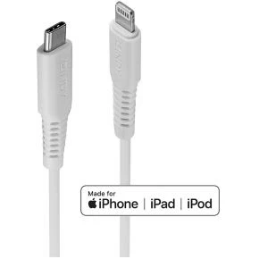 Afbeelding van Lindy 31316 Lightning kabel 1 m Wit