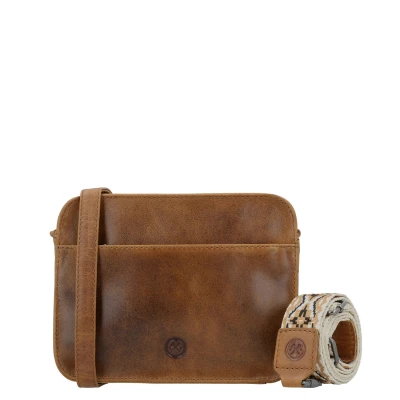 Afbeelding van Hide &amp; Stitches Next Navajo Schoudertas Bruin 100% Leer