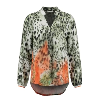 Afbeelding van Key Largo Flavour Vneck Blouse, Dames, Maat: Large, Khaki