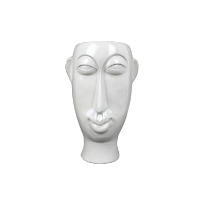 Afbeelding van Pt Bloempot Mask Long Wit 16,2x27,2cm