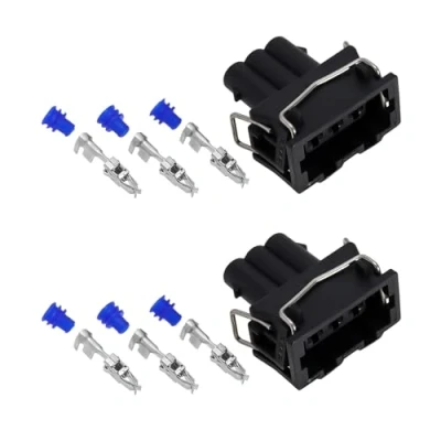 Afbeelding van Create idea 2 stks 3 Pin Auto Draad Harnas Connector 357972753 Waterdichte Elektrische Plug met Terminals Compatibel VW Seat Skoda