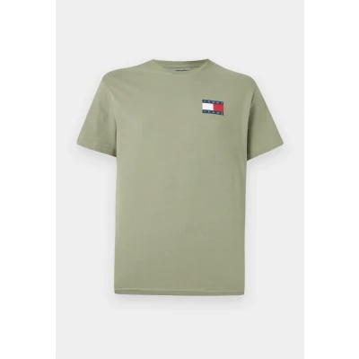 Afbeelding van Tommy Jeans SLIM Essential FLAG TEE Tshirt print, Heren, Maat: 44, Utility sage