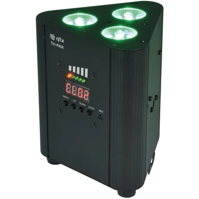 Afbeelding van QTX Tri PAR Oplaadbare drievoudige uplighter
