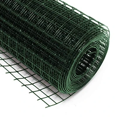 Afbeelding van Volièredraad vierhoek groen maasgrootte 19x19 mm, 10 m rol 100 cm hoog, verzinkt staal gaas