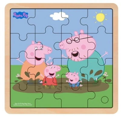 Afbeelding van Barbo Toys Peppa Pig Wooden Puzzle Mud