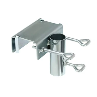 Afbeelding van Tenwan Metalen Balkon Parasol Houder Klem Clip Paraplu Hek Heavy Duty Klem, Tuin Bevestiging Beugel Stand voor