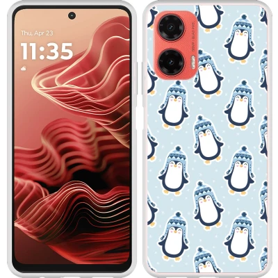 Afbeelding van Cazy Hoesje geschikt voor Motorola Moto G35 Siliconen Pinguins