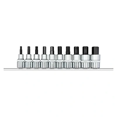 Afbeelding van Gedore R62558010 Dopsleutel schroevendraaierset 1/2&quot; IN 5 17 op rail 10 dlg 3300023