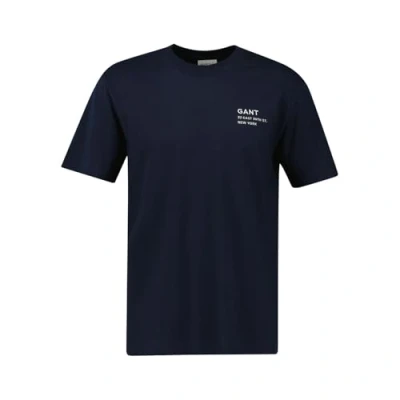 Afbeelding van GANT Small Graphic Tshirt print, Heren, Maat: Small, Evening blue