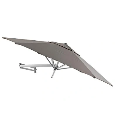 Afbeelding van Easysol Muurparasol Hexagonaal / Rond Parasol voor Muur of Wand 250 cm diameter Taupe