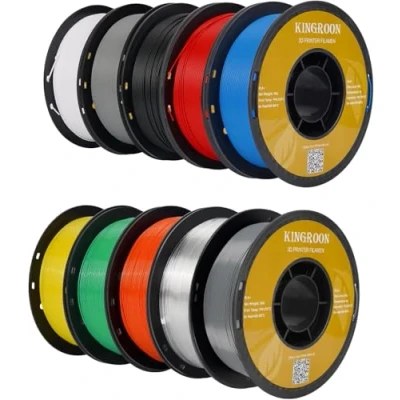 Afbeelding van Kingroon PLA filament Bundle 1,75 mm is voor de 3D printer, 10 kg veelkleurig filament, dimensionale nauwkeurigheid +/ 0,03 mm, printer met spoel netjes gewikkeld