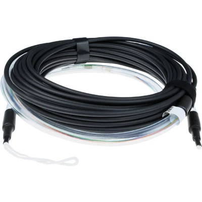 Afbeelding van ACT RL4603 Prefab Glasvezel Multimode 50/125 OM3 Indoor/Outdoor Kabel 12 voudig LC connectoren 30 meter