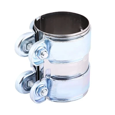 Afbeelding van Uitlaatdemper Pijp Strip Roestvrij Staal Turbo Uitlaat Flens Stap Klem Return Buisaansluiting met bouten (2,5 inch)