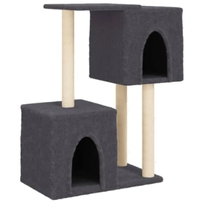 Afbeelding van VidaXL Kattenmeubel met sisal krabpalen 86 cm donkergrijs