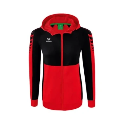 Afbeelding van Six Wings trainingsjack met capuchon dames rood/zwart / 40