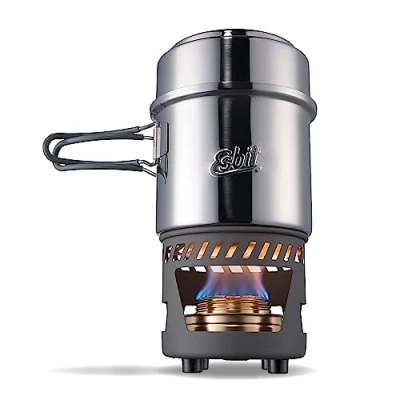 Afbeelding van Esbit Stainless Steel Cookset + Burner Camping kooktoestel