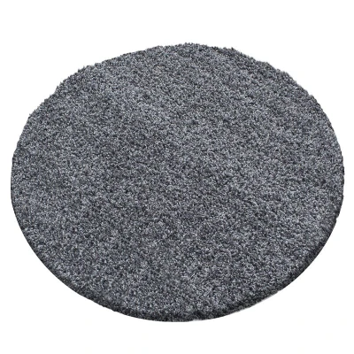 Afbeelding van Rond hoogpolig vloerkleed Sade Grijs Ø 120cm Adana Carpets