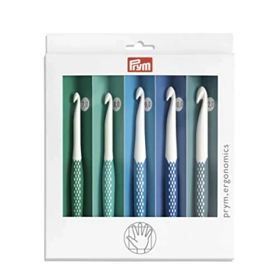 Afbeelding van Prym 218441 Set, 7,0 12,0 mm 1 Set di uncinetti per Lana ergonomici 7,00 12,00 x 1, Bianco, 12
