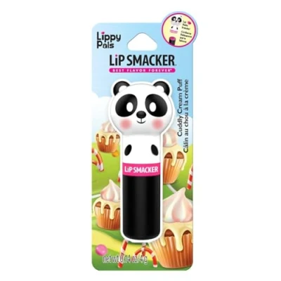 Afbeelding van Lip Smacker Lippy Pals Panda, Gearomatiseerde Lippenbalsem voor Kinderen Geïnspireerd door Dieren, Hydraterend en Gladmakend om je Lippen op te Frissen, Cuddy Cream Puff Flavour