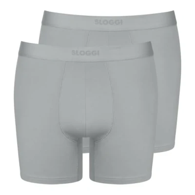 Afbeelding van Sloggi Herenslips 2P Men Ever Ease Shorts Grijs katoen Medium Heren