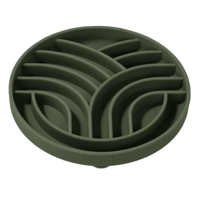 Afbeelding van OHMO anti schrokbak voor honden, katten, puppy&#039;s, schrokbak, hond, siliconen, gezond eten, stopt winderigheid, antislip (S boom van het leven, camouflagegroen)