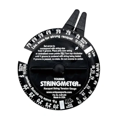 Afbeelding van Tourna Uniseks stringmeter voor volwassenen, zwart, eenheidsmaat