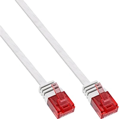 Afbeelding van InLine® Platte patchkabel, UTP, Cat. 6, wit, 5m
