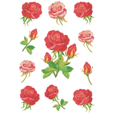 Afbeelding van 10x Herma Stickers etiketten rozen