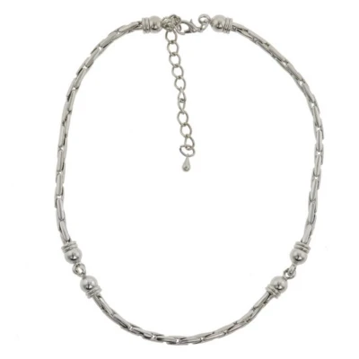 Afbeelding van Behave Ketting schakelketting zilver kleur klassiek dames 40 cm