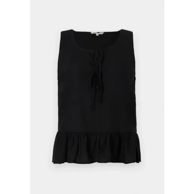 Afbeelding van TOM Tailor Denim MIX WITH BOWS Top, Dames, Maat: Large, Deep black
