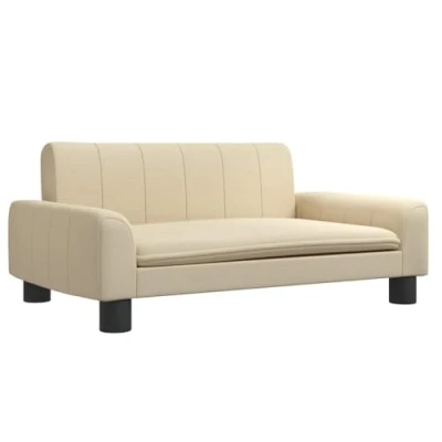 Afbeelding van VidaXL Hondenmand 70x45x30 cm stof crèmekleurig