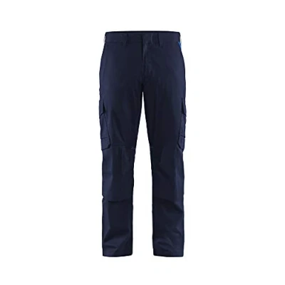 Afbeelding van Blaklader Industrie werkbroek stretch met kniezakken 1448 1832 Marineblauw/Korenblauw C64