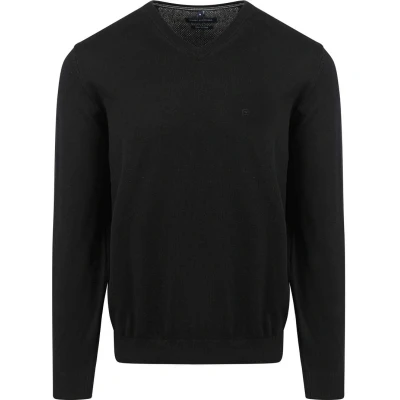 Afbeelding van Casa Moda Pullover Zwart maat XL Heren Trui met Regular fit Pasvorm Katoen Suitable Herenkleding