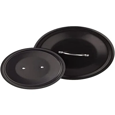 Afbeelding van Pentole Agnelli Alblack deksel van aluminium, met brug roestvrij staal, zwart 24 cm