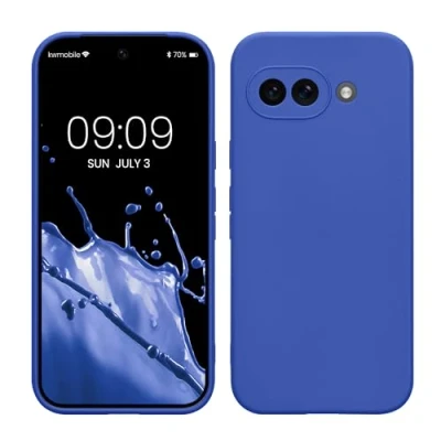 Afbeelding van kwmobile telefoonhoesje geschikt voor Google Pixel 9a Hoesje smartphone Precisie camera uitsnede In Baltisch blauw